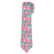Buckle-Down Necktie - Angry Bunnies Turquoise/Pinks Neckties Buckle-Down