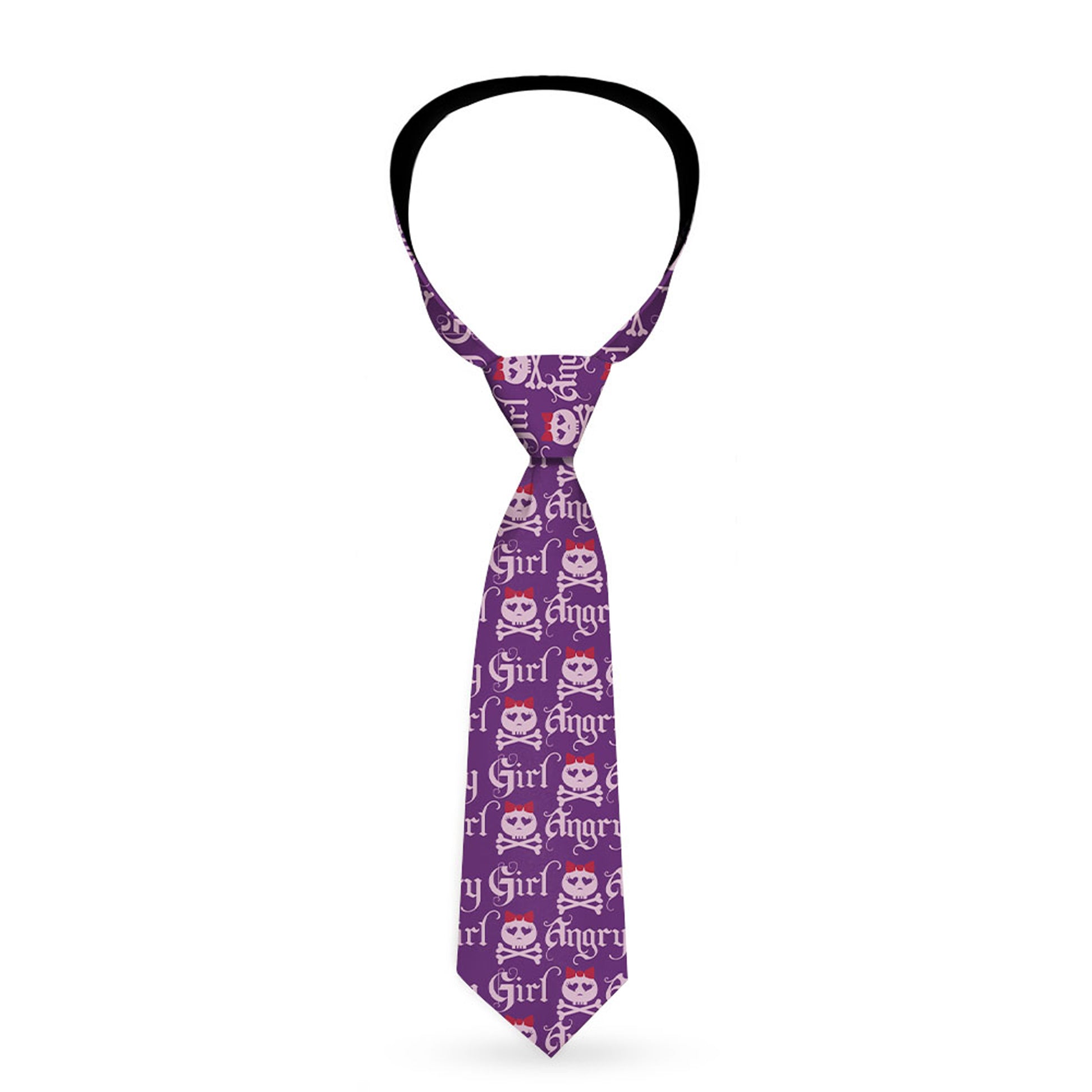 Buckle-Down Necktie - Angry Girl Purple/Pink Neckties Buckle-Down