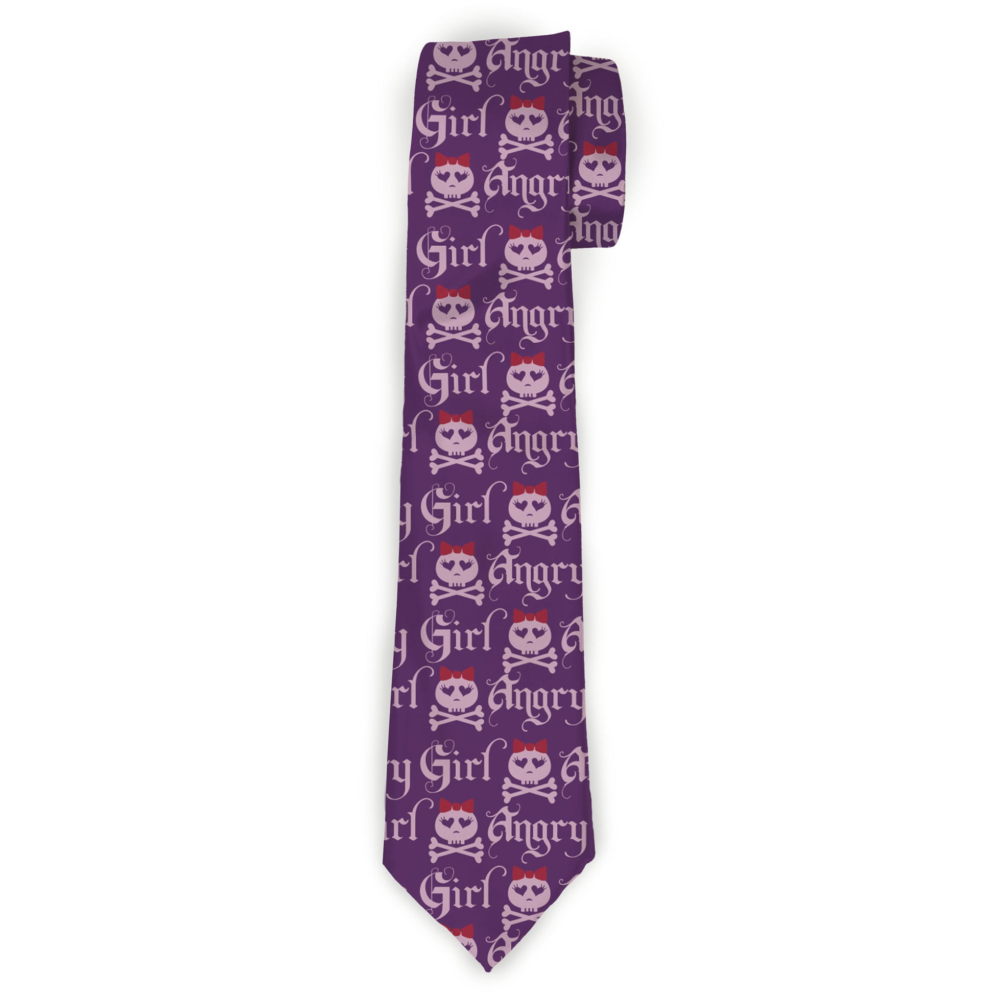 Buckle-Down Necktie - Angry Girl Purple/Pink Neckties Buckle-Down
