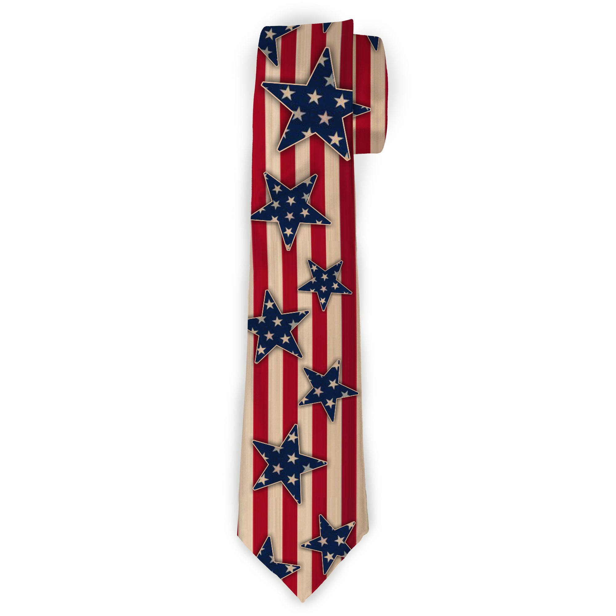 Necktie Standard - Americana Stars & Stripes Red/White/Blue/White Neckties Buckle-Down