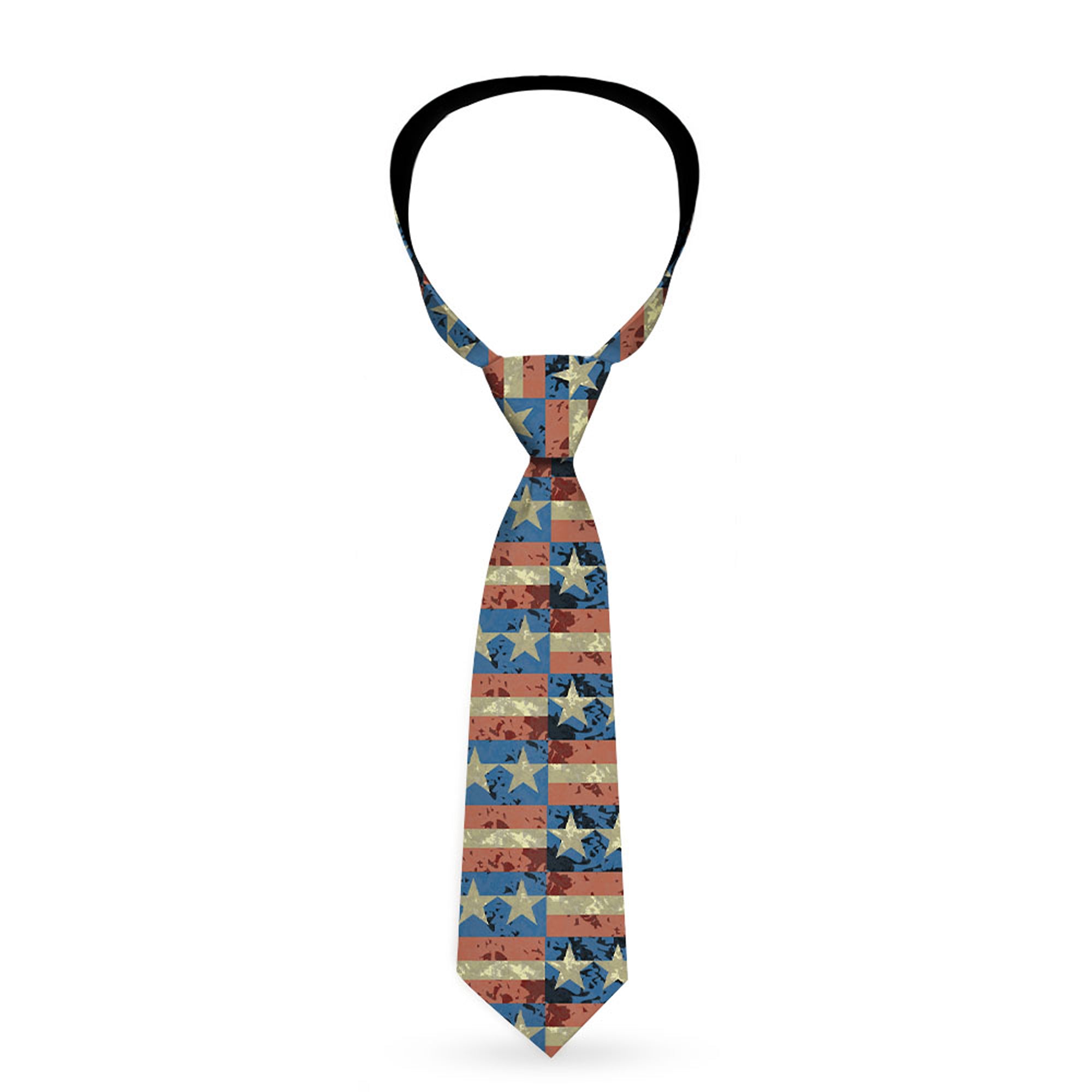 Buckle-Down Necktie - Americana Vintage Stars & Stripes Neckties Buckle-Down