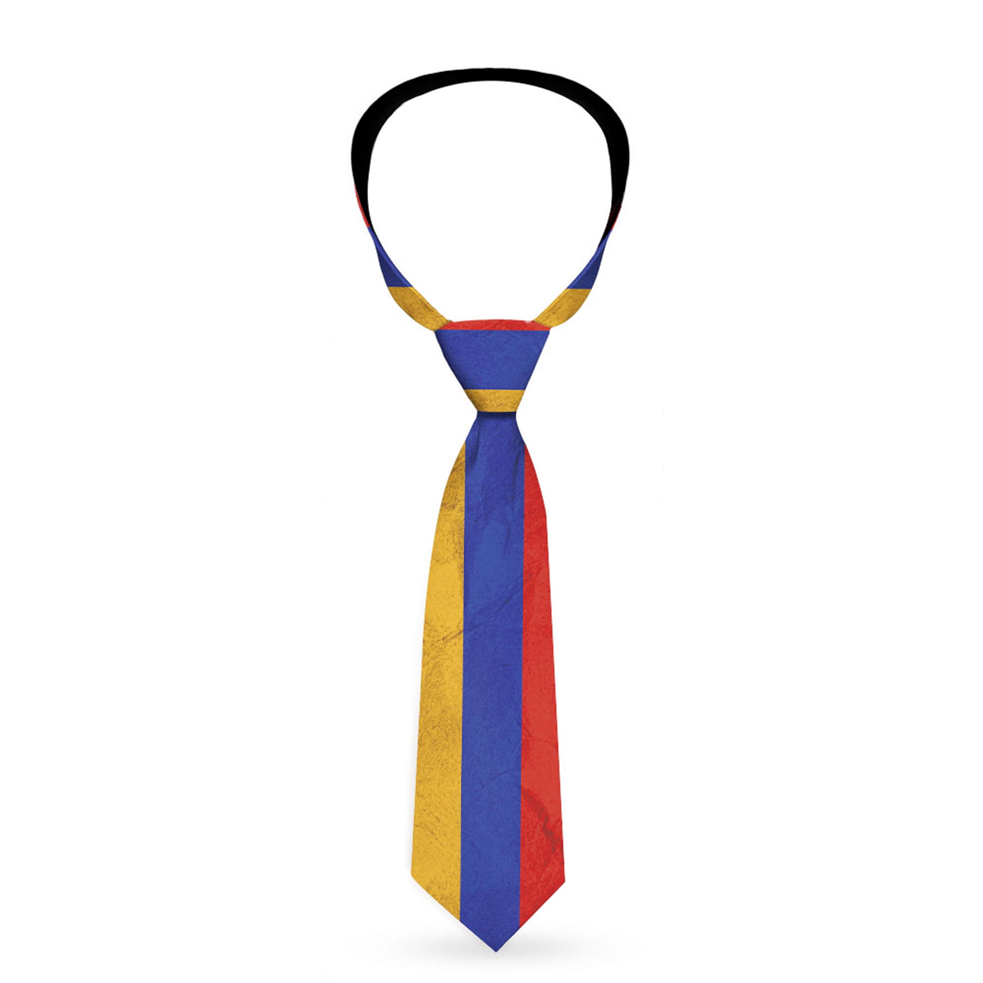 Buckle-Down Necktie - Armenia Flag Distressed Neckties Buckle-Down
