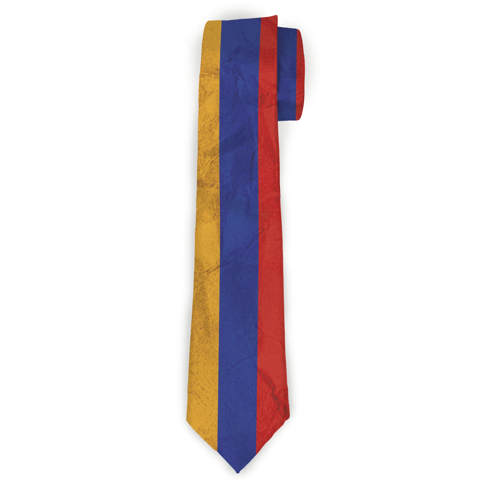 Buckle-Down Necktie - Armenia Flag Distressed Neckties Buckle-Down