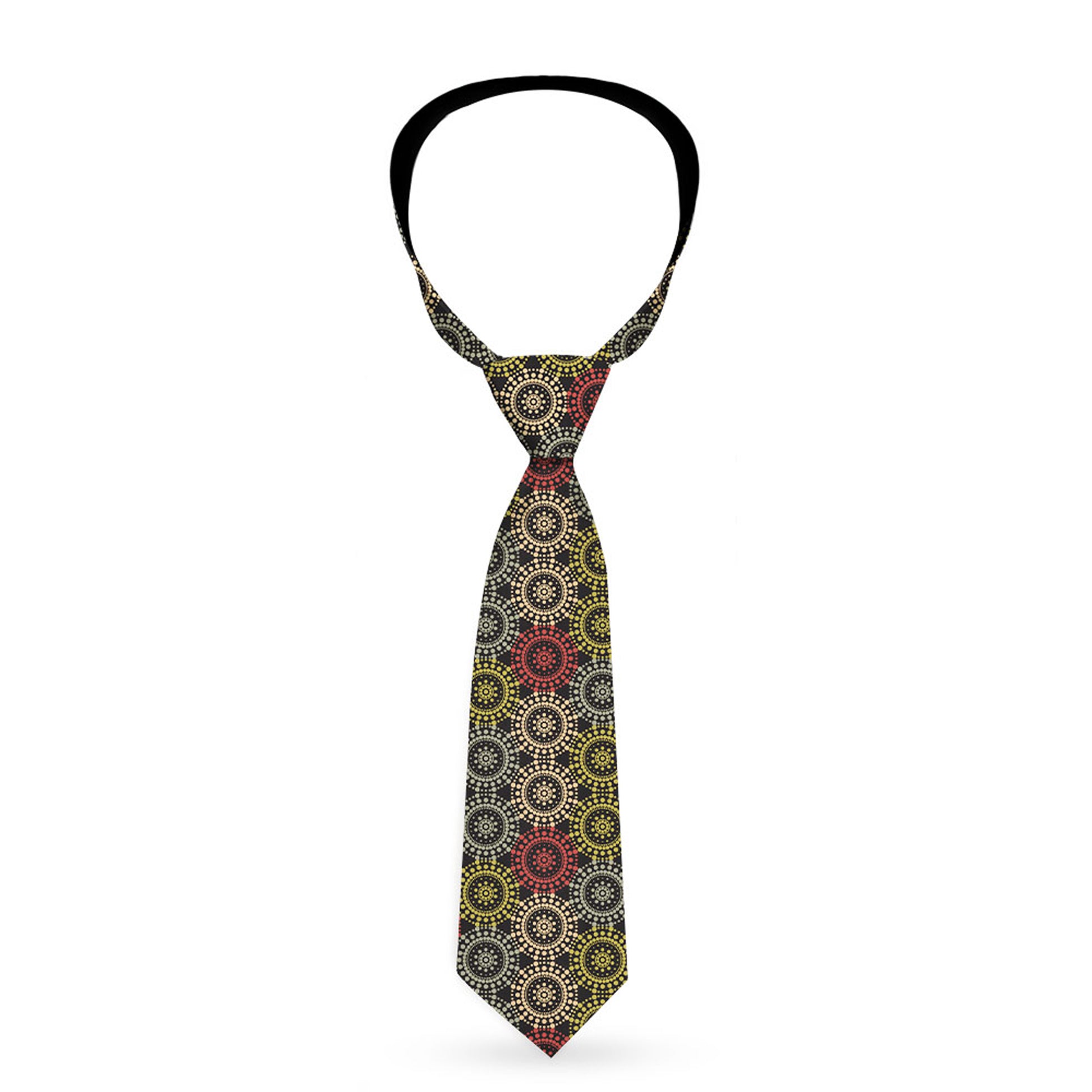 Buckle-Down Necktie - Aboriginal Black/Cream/Multi Color Neckties Buckle-Down