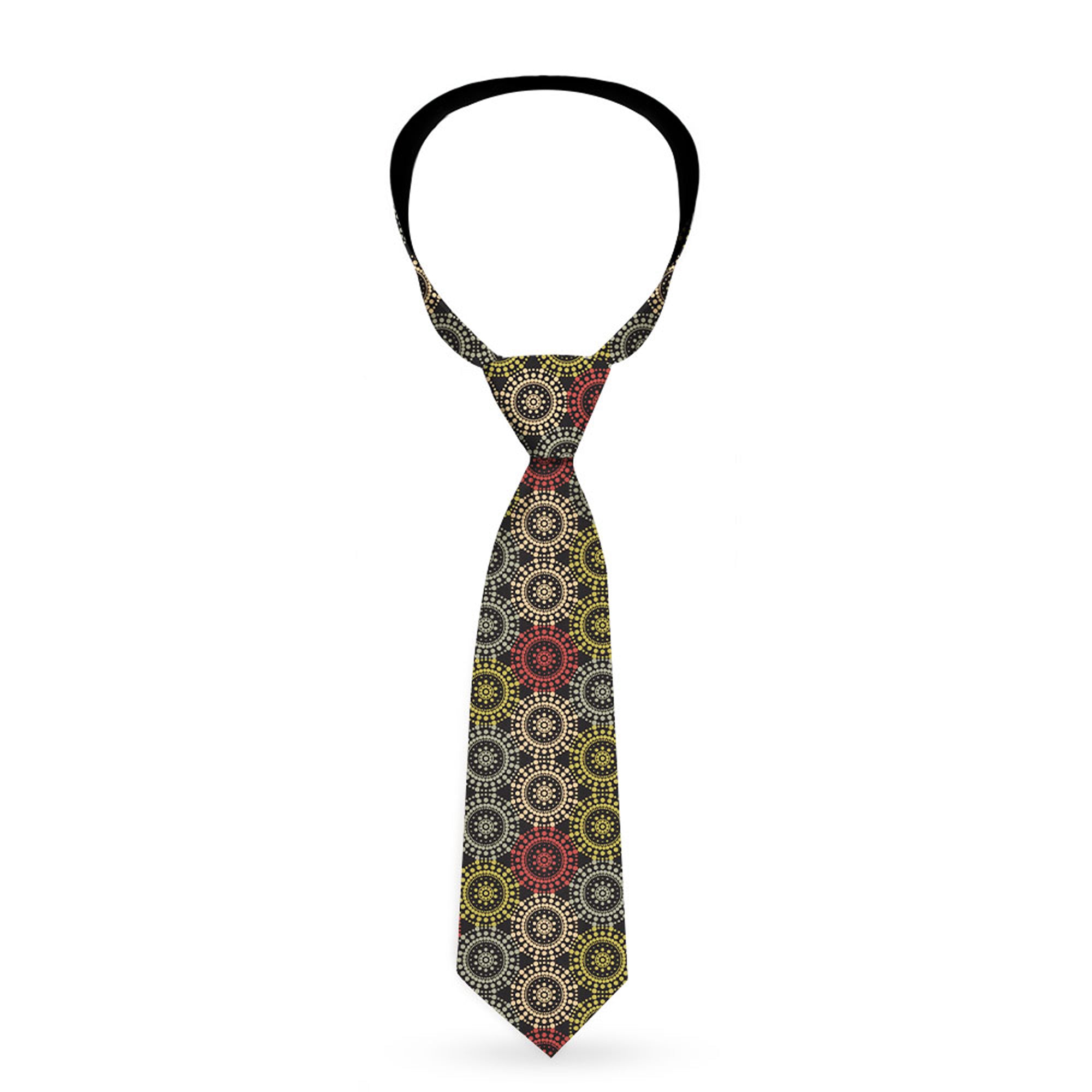 Buckle-Down Necktie - Aboriginal Black/Cream/Multi Color Neckties Buckle-Down
