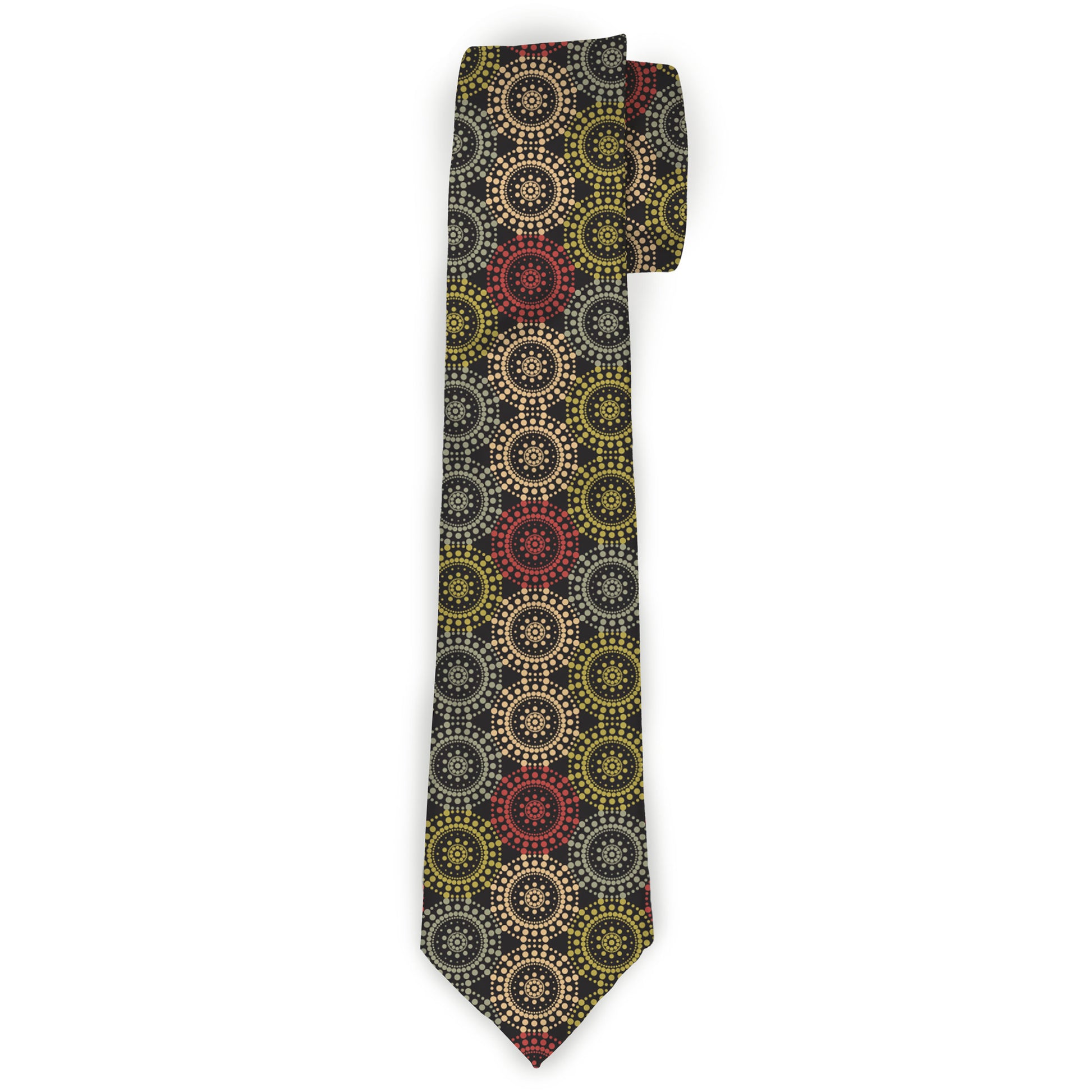 Buckle-Down Necktie - Aboriginal Black/Cream/Multi Color Neckties Buckle-Down