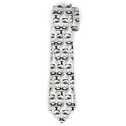 Buckle-Down Necktie - Anonymous Face C/U Repeat White/Black/Gray Neckties Buckle-Down