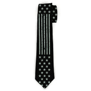 Buckle-Down Necktie - Americana Stars & Stripes2 Weathered Black/Gray Neckties Buckle-Down