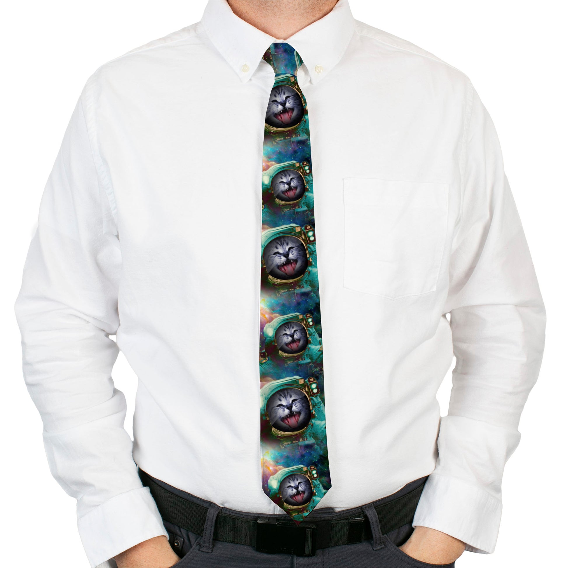 Necktie Standard - Astronaut Cat in Space Neckties Buckle-Down