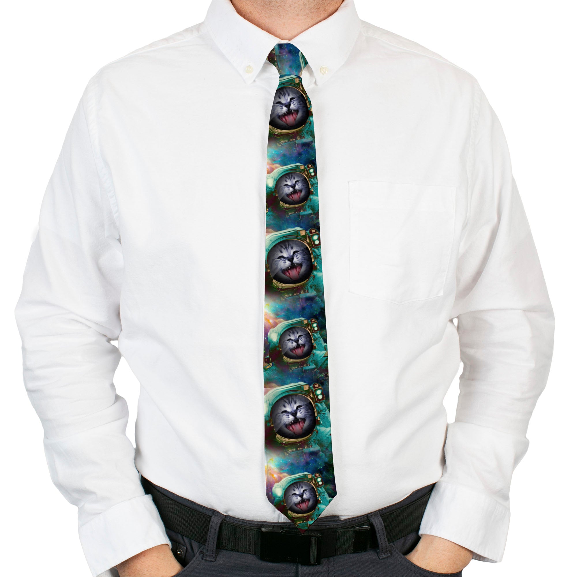 Necktie Standard - Astronaut Cat in Space Neckties Buckle-Down