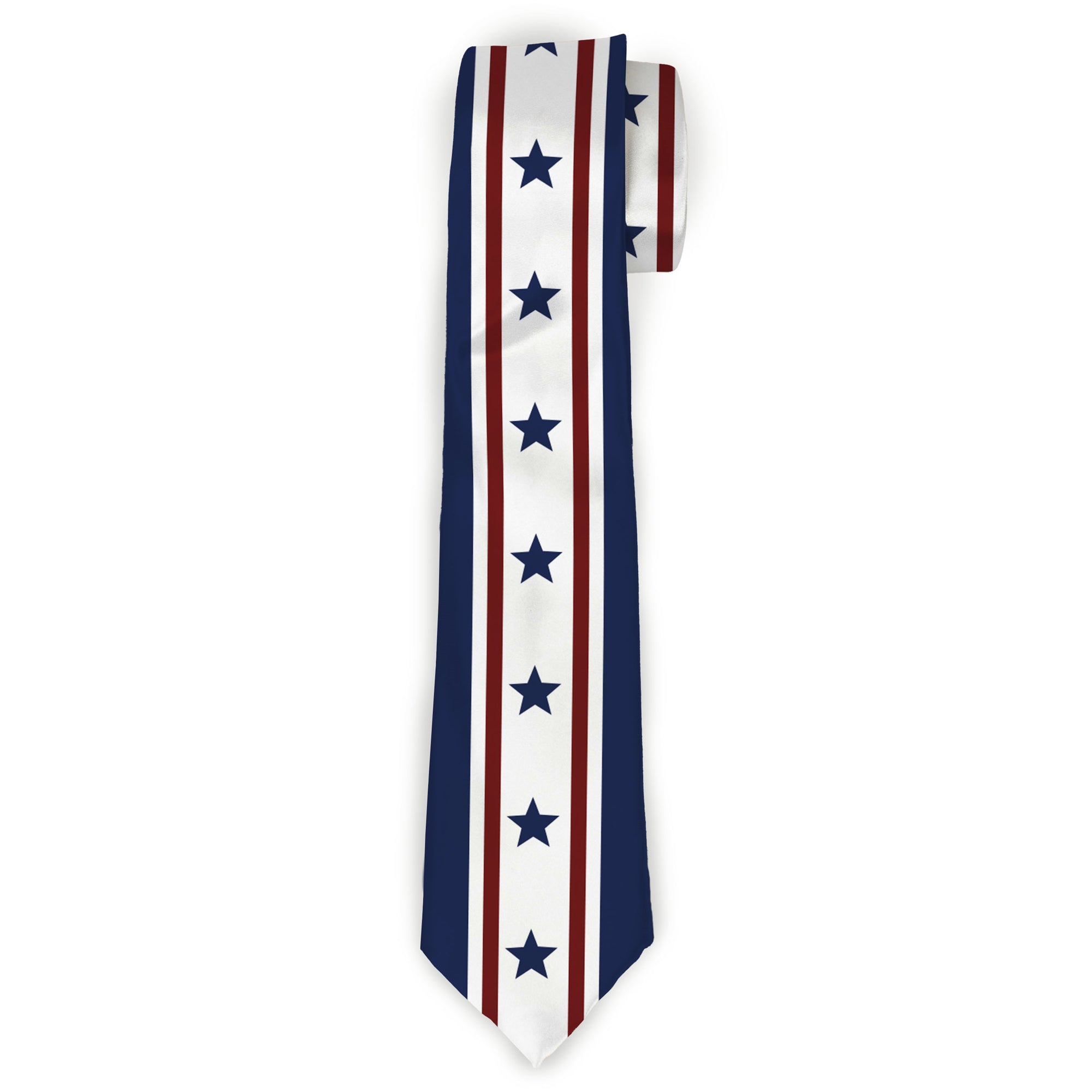 Buckle-Down Necktie - Americana Stars & Stripes 6 Blue/White/Red Neckties Buckle-Down
