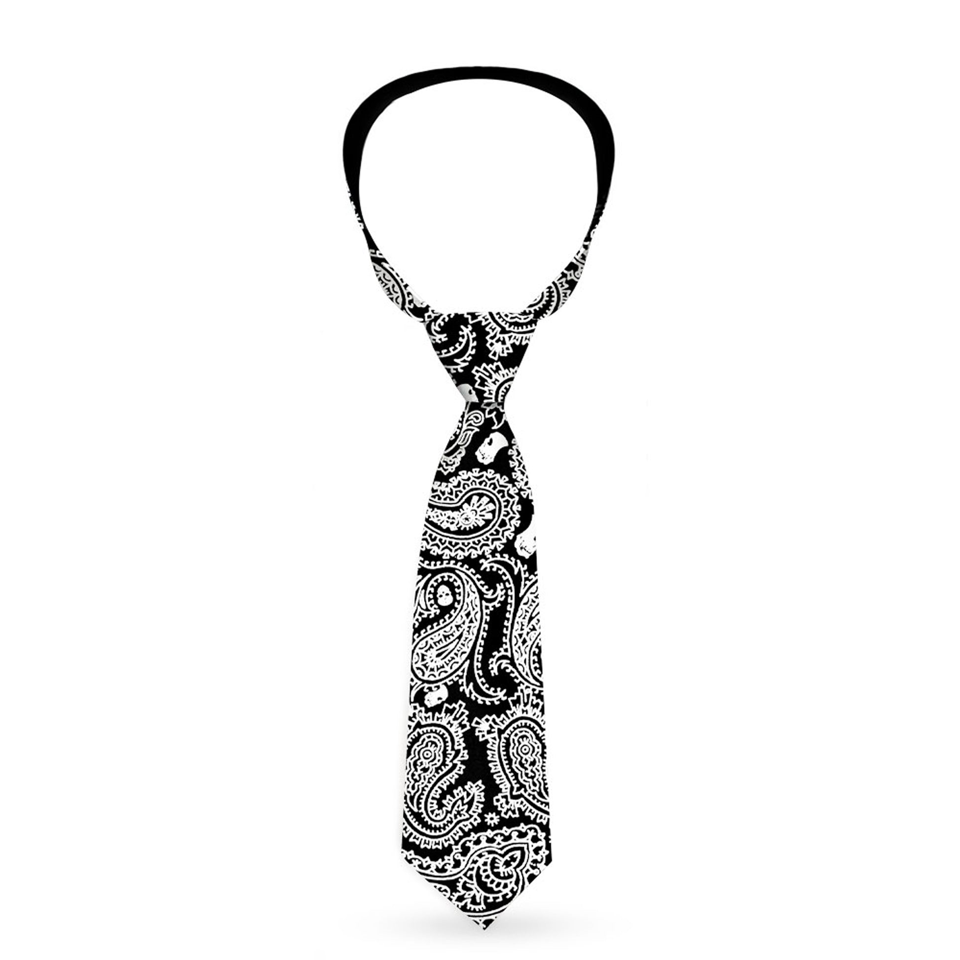 Necktie Standard - Bandana/Skulls Black/White Neckties Buckle-Down