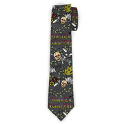 Buckle-Down Necktie - Born to Raise Hell Gray Neckties Buckle-Down