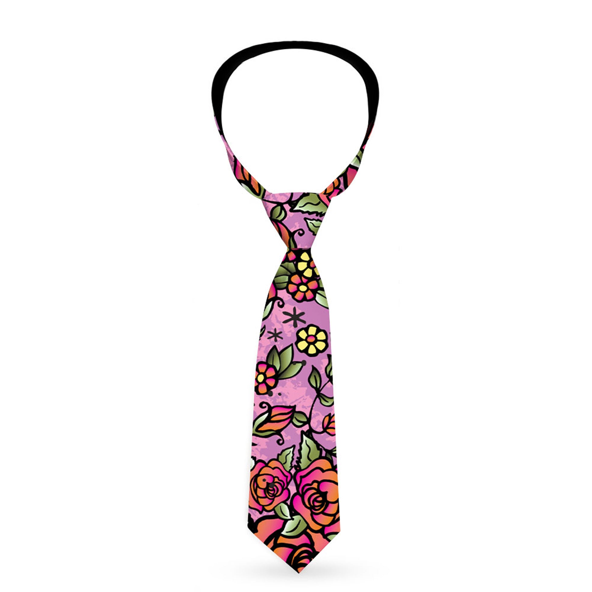 Buckle-Down Necktie - Born to Blossom C/U Pink Neckties Buckle-Down