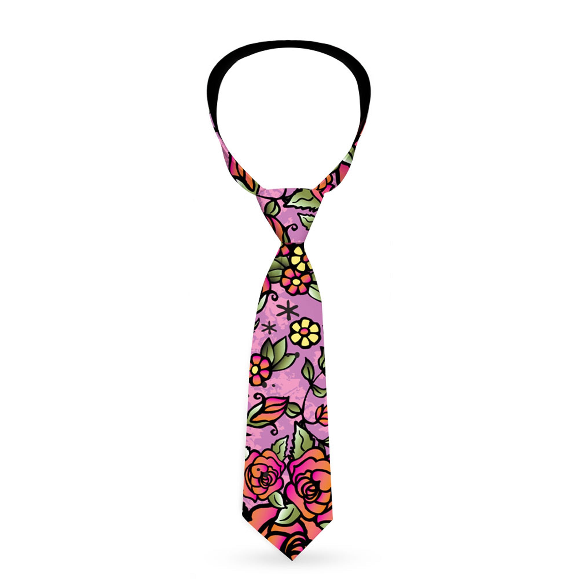 Buckle-Down Necktie - Born to Blossom C/U Pink Neckties Buckle-Down
