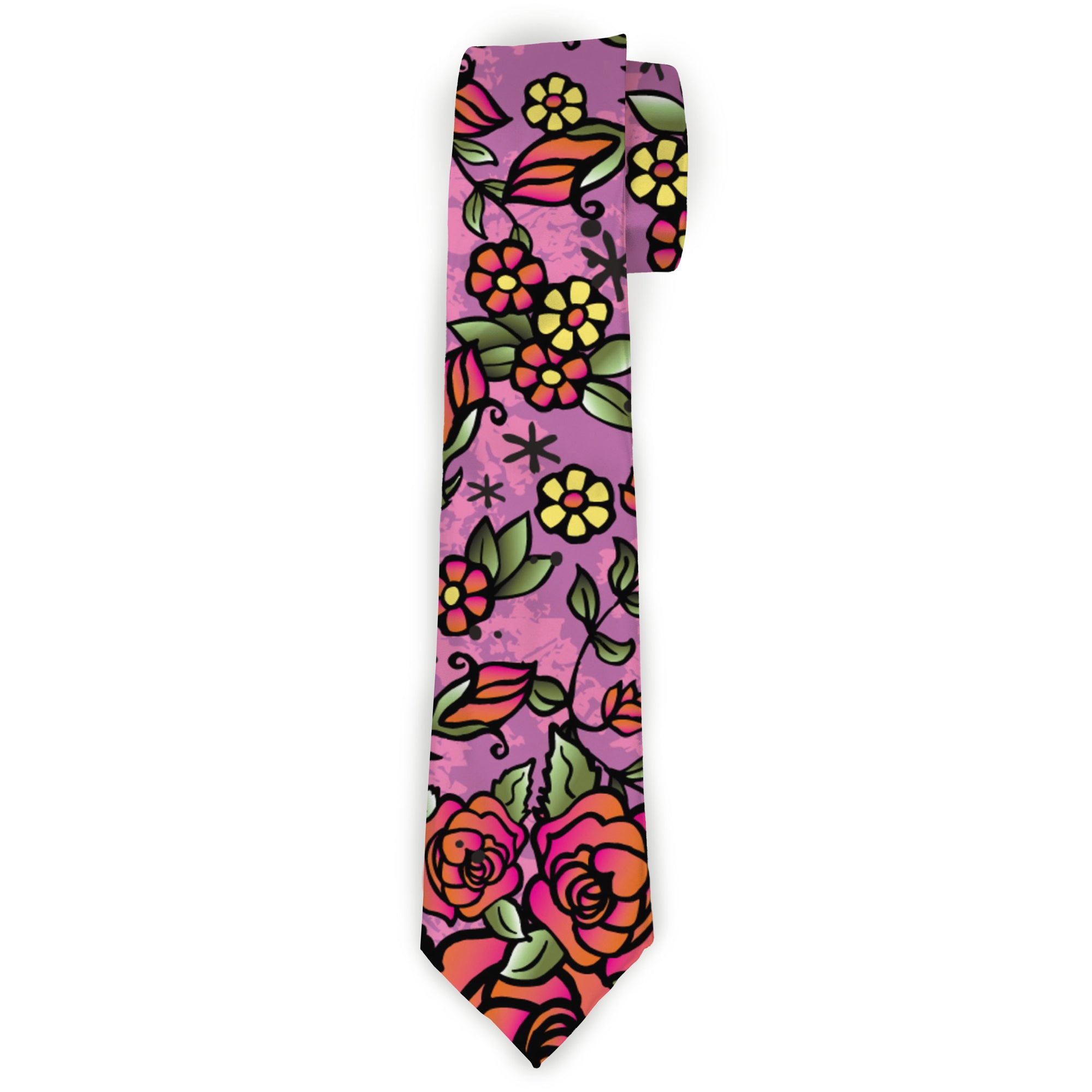 Buckle-Down Necktie - Born to Blossom C/U Pink Neckties Buckle-Down