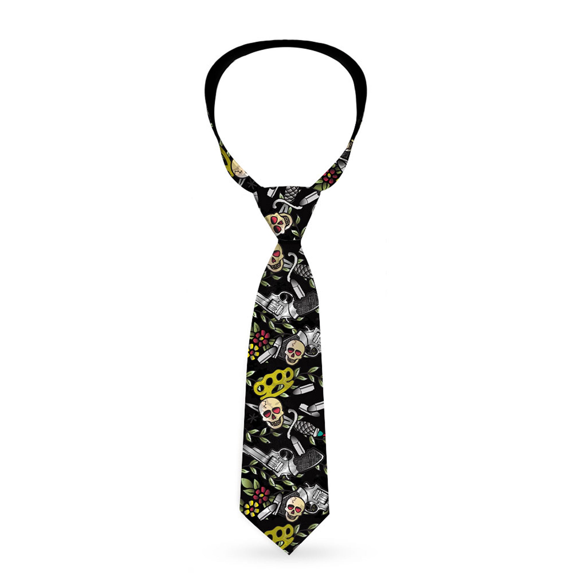 Buckle-Down Necktie - Born to Raise Hell C/U Black Neckties Buckle-Down