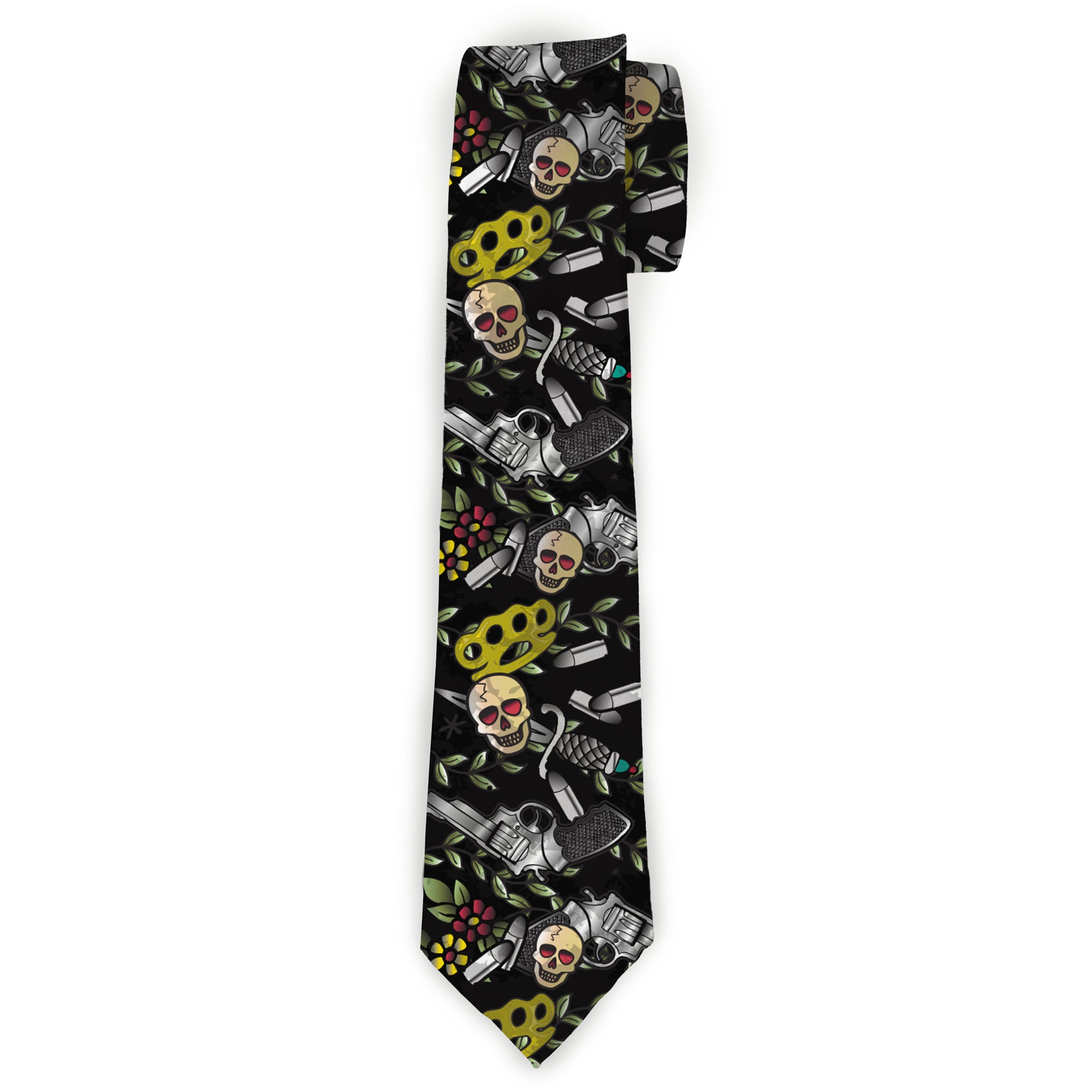 Buckle-Down Necktie - Born to Raise Hell C/U Black Neckties Buckle-Down