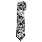 Buckle-Down Necktie - BD Skull w/Roses Neckties Buckle-Down
