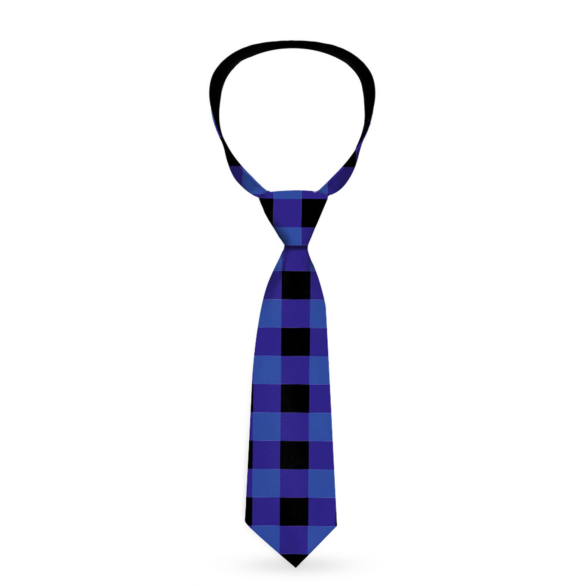 Necktie Standard - Buffalo Plaid Black/Blue Neckties Buckle-Down