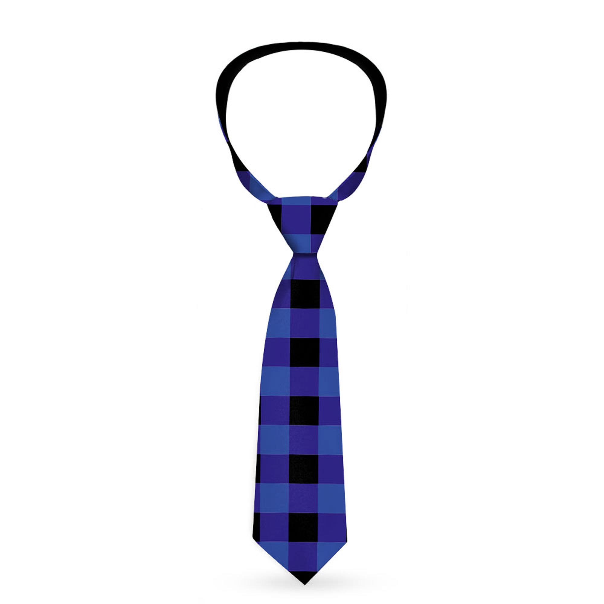 Necktie Standard - Buffalo Plaid Black/Blue Neckties Buckle-Down