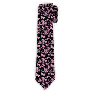 Buckle-Down Necktie - Butterfly Garden Black/Pink Neckties Buckle-Down