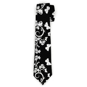 Buckle-Down Necktie - Butterfly Garden Black/White Neckties Buckle-Down