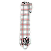 Buckle-Down Necktie - BD Plaid White/Gray/Red Neckties Buckle-Down