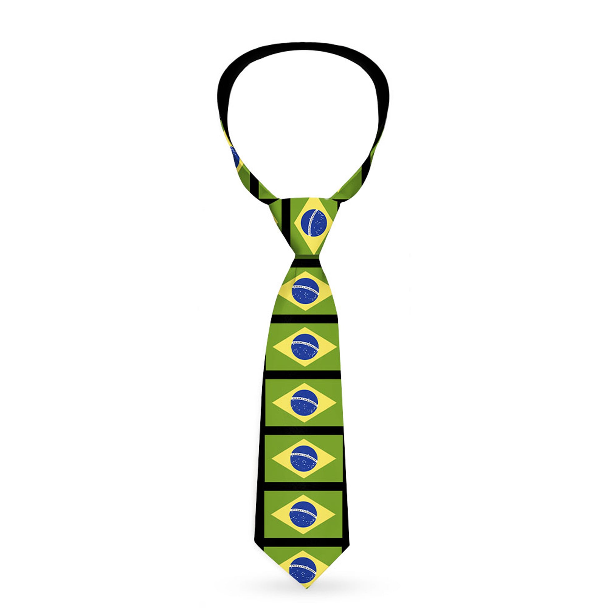 Buckle-Down Necktie - Brazil Flags Neckties Buckle-Down