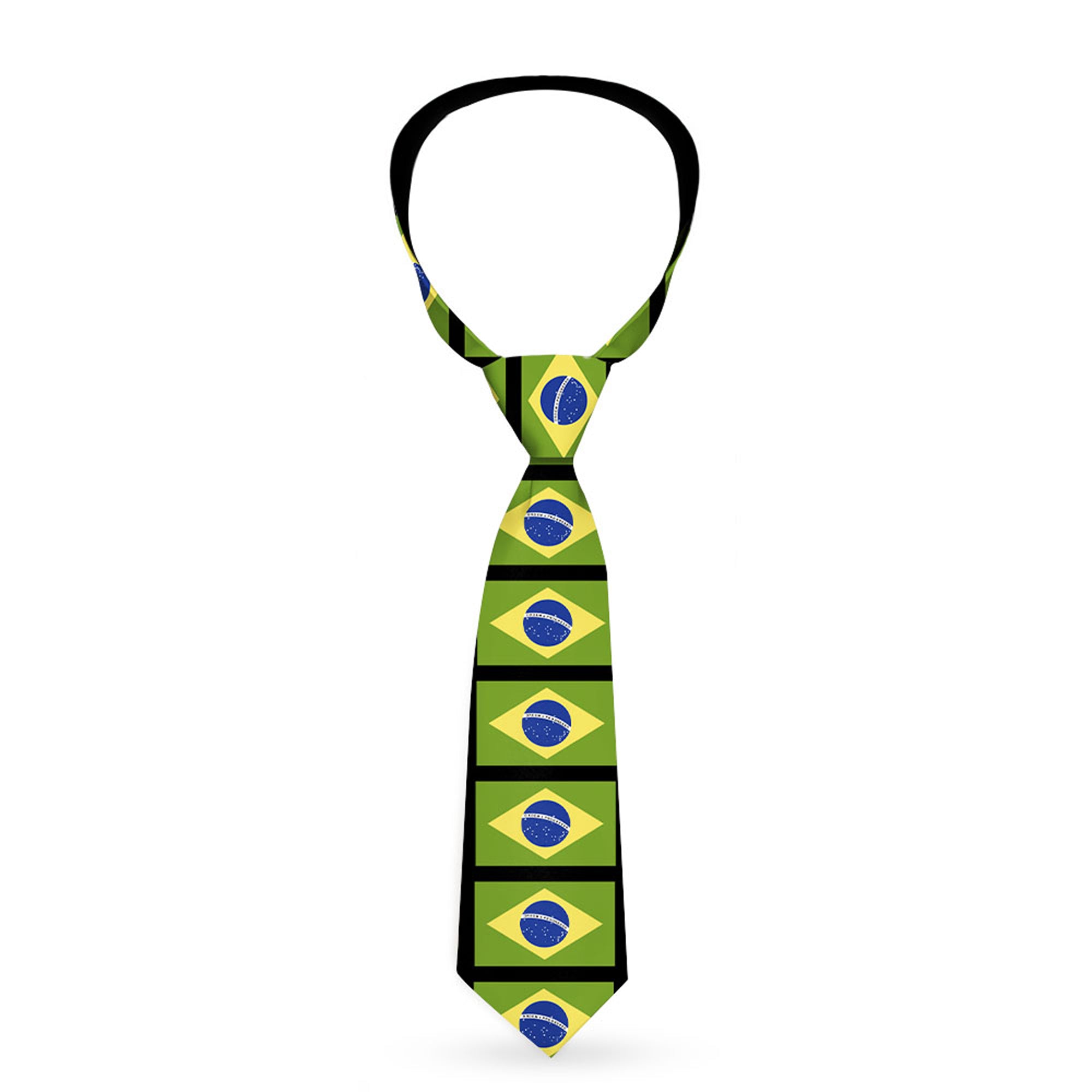 Buckle-Down Necktie - Brazil Flags Neckties Buckle-Down
