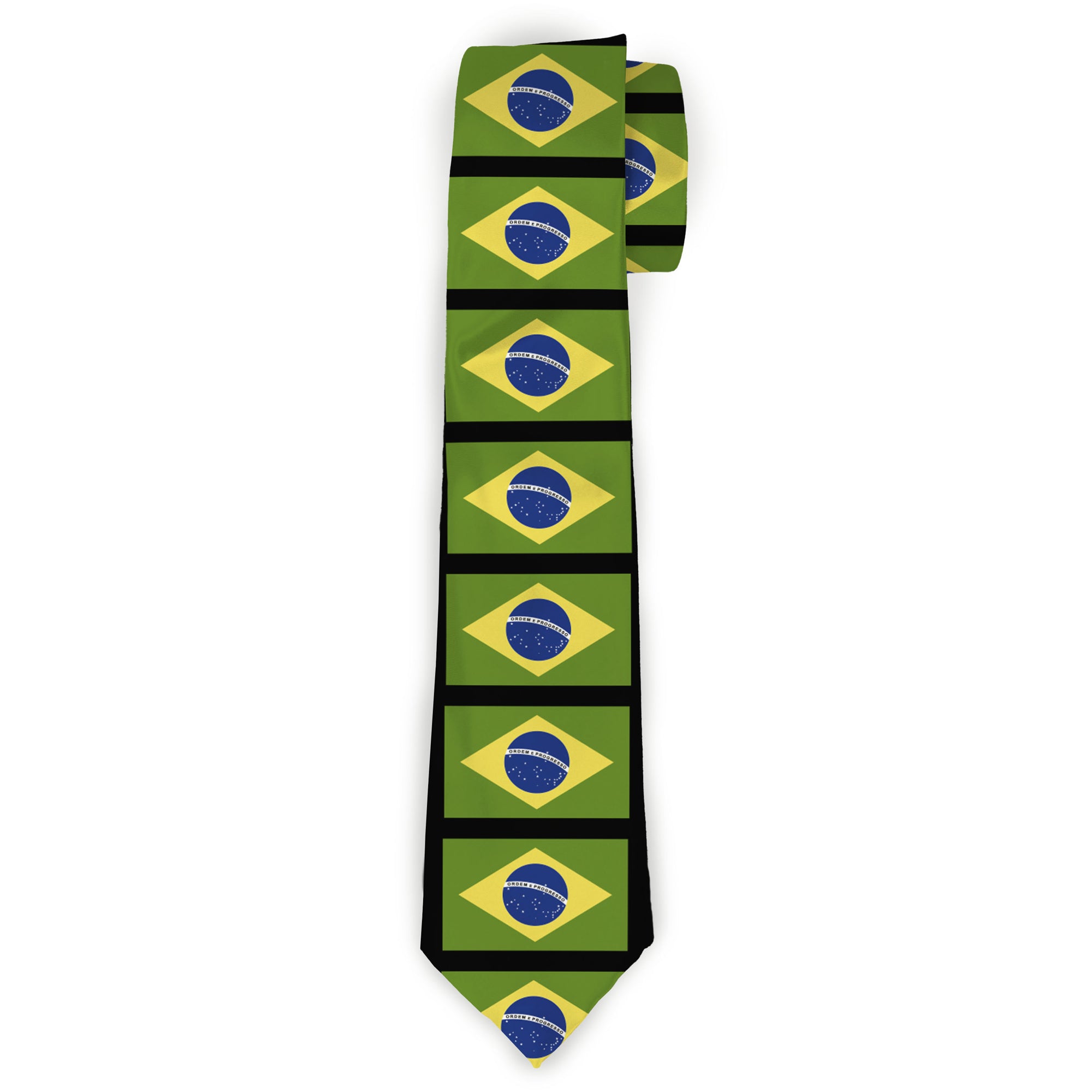 Buckle-Down Necktie - Brazil Flags Neckties Buckle-Down