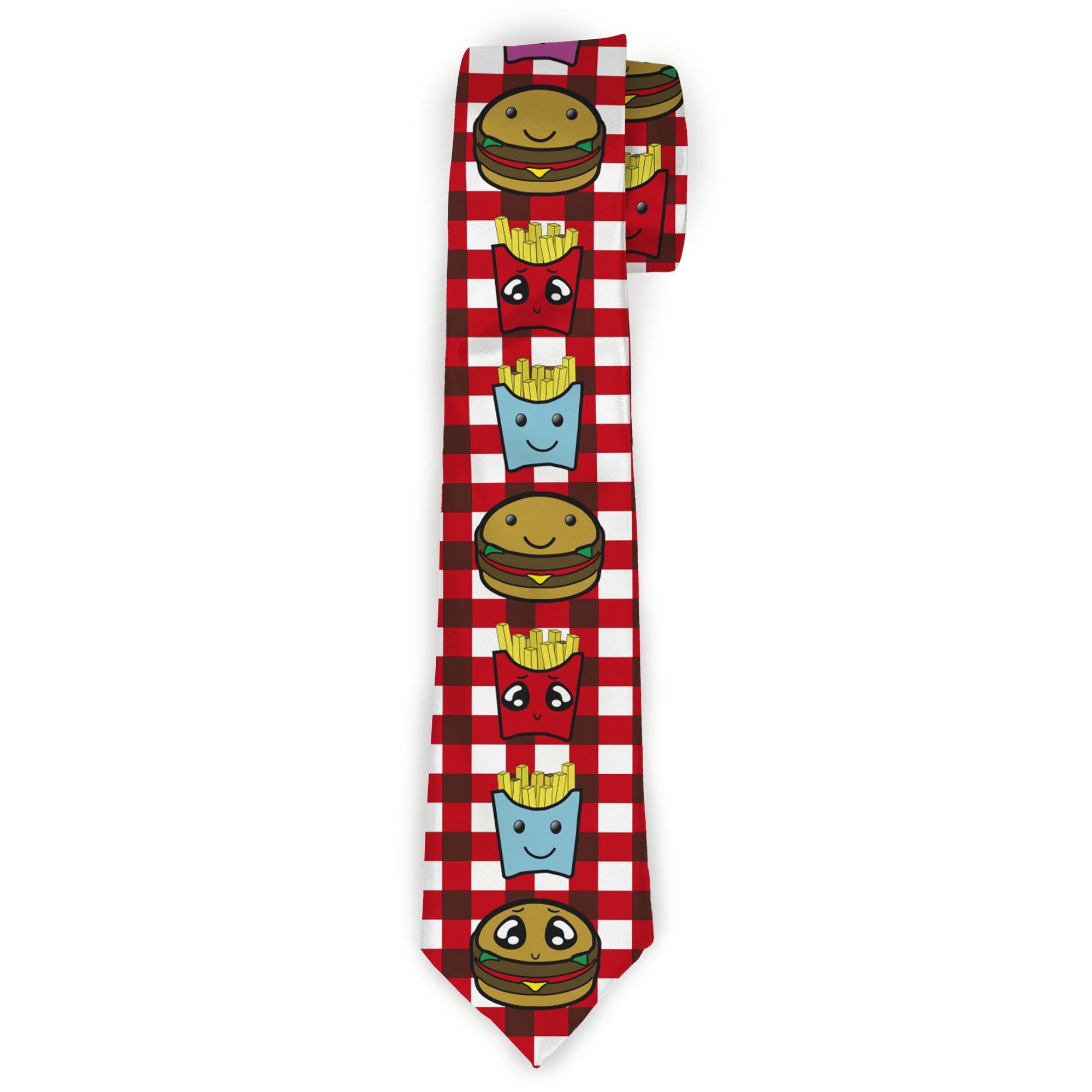 Buckle-Down Necktie - Burger & Fries Cartoon Neckties Buckle-Down