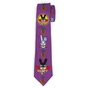 Buckle-Down Necktie - Bunny Superhero Purple Neckties Buckle-Down