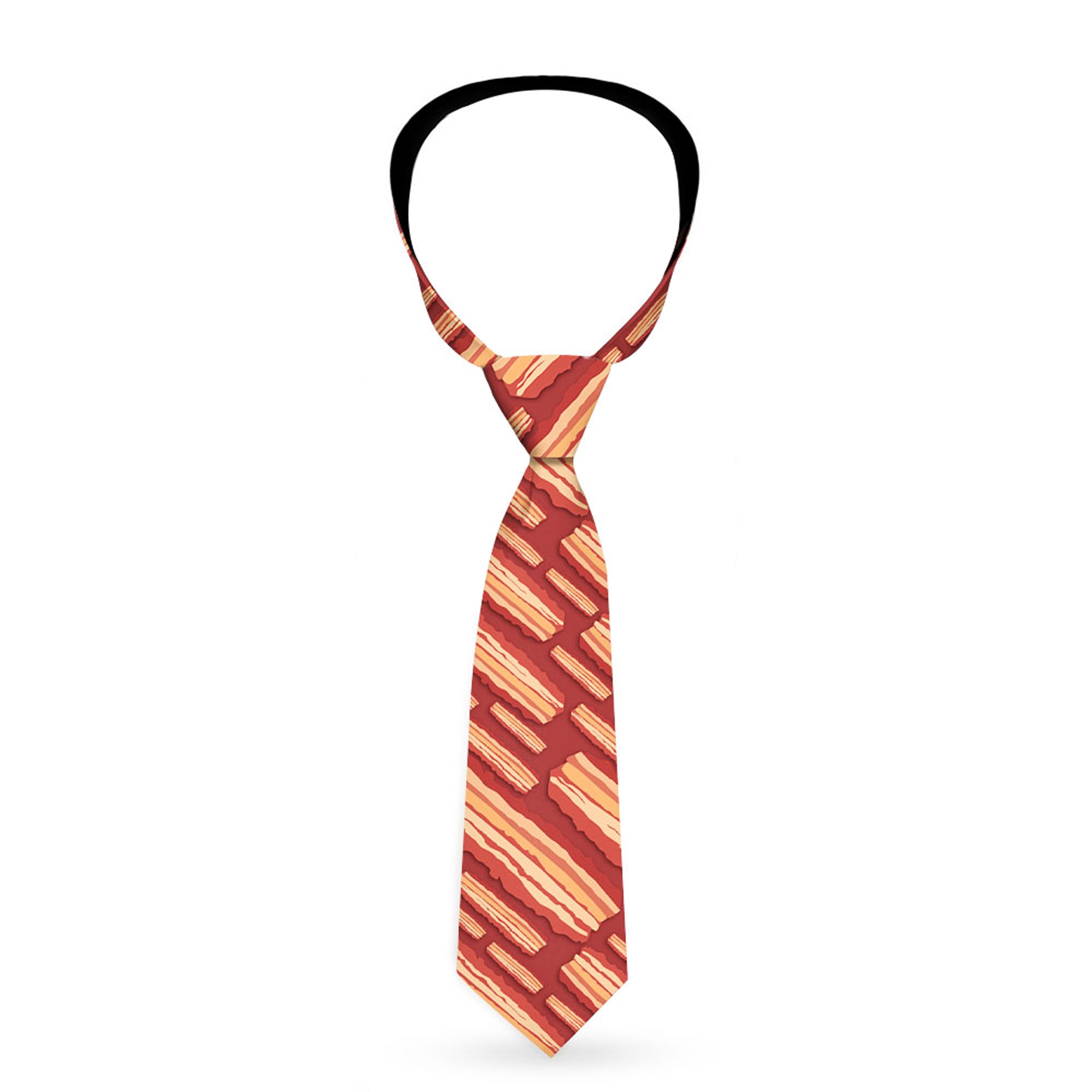 Buckle-Down Necktie - Bacon Slices Red Neckties Buckle-Down