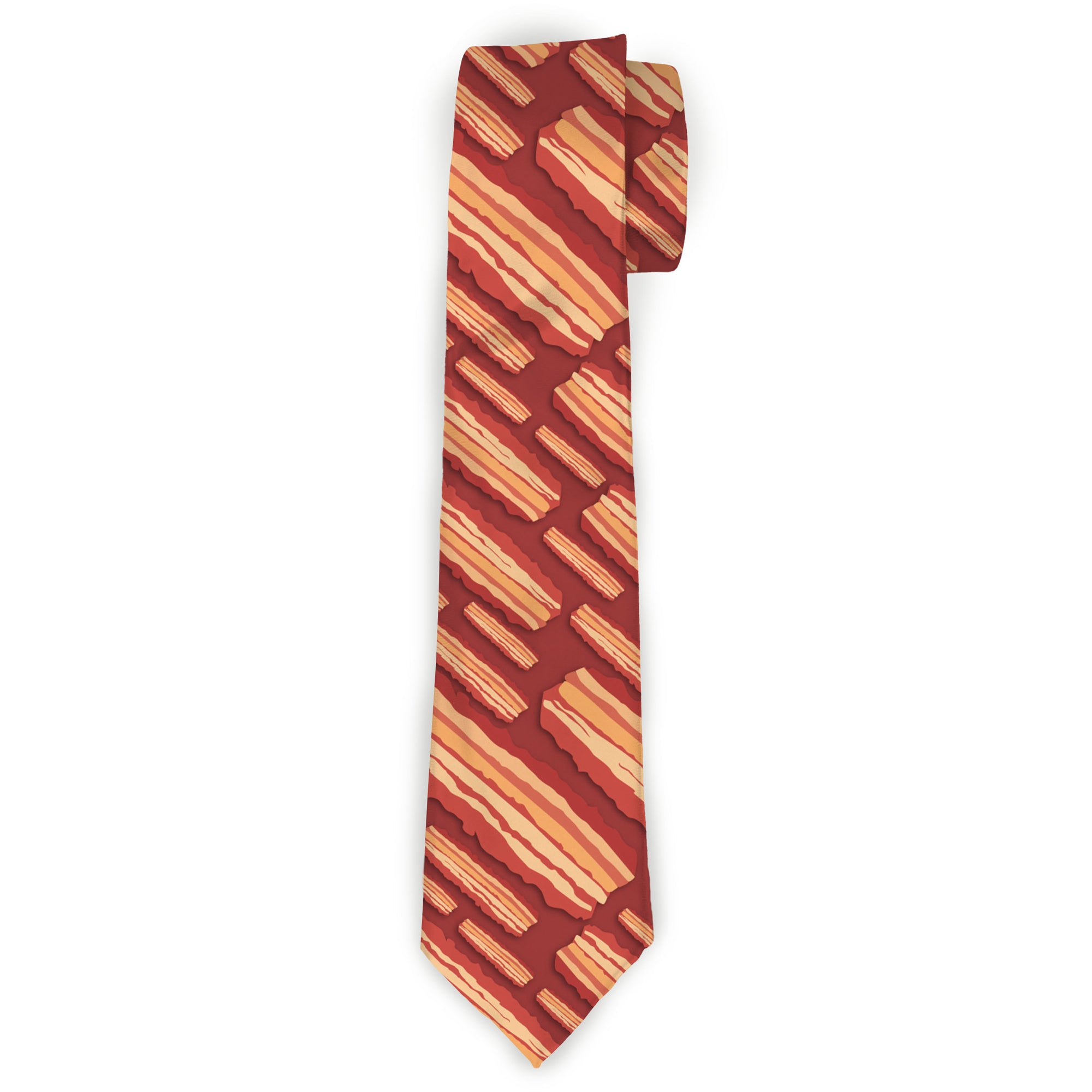 Buckle-Down Necktie - Bacon Slices Red Neckties Buckle-Down