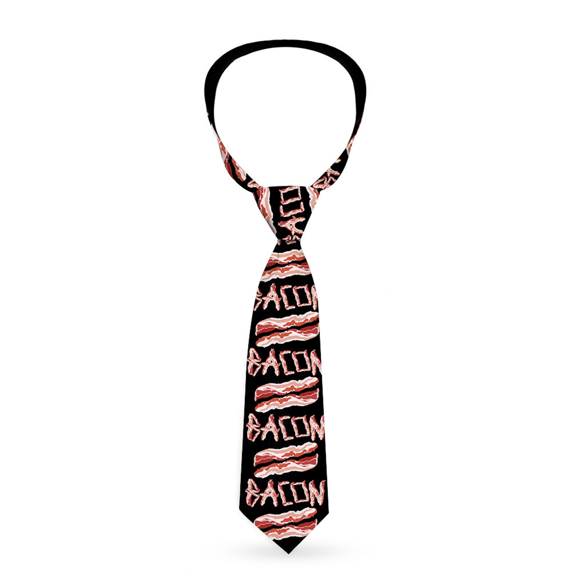 Buckle-Down Necktie - Bacon w/Text2 Neckties Buckle-Down
