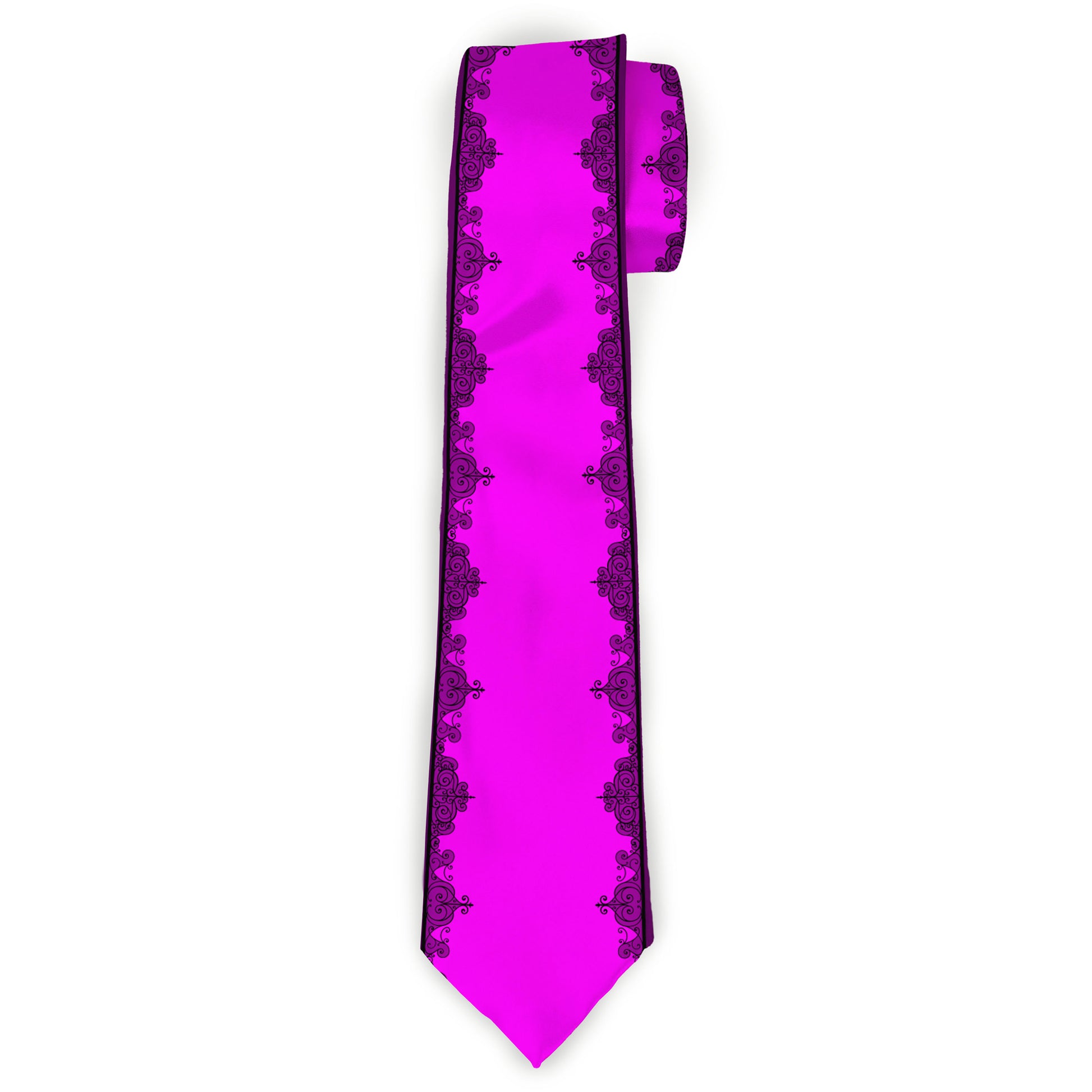 Buckle-Down Necktie - Boudoir Wallpaper Fuchsia/Black Neckties Buckle-Down