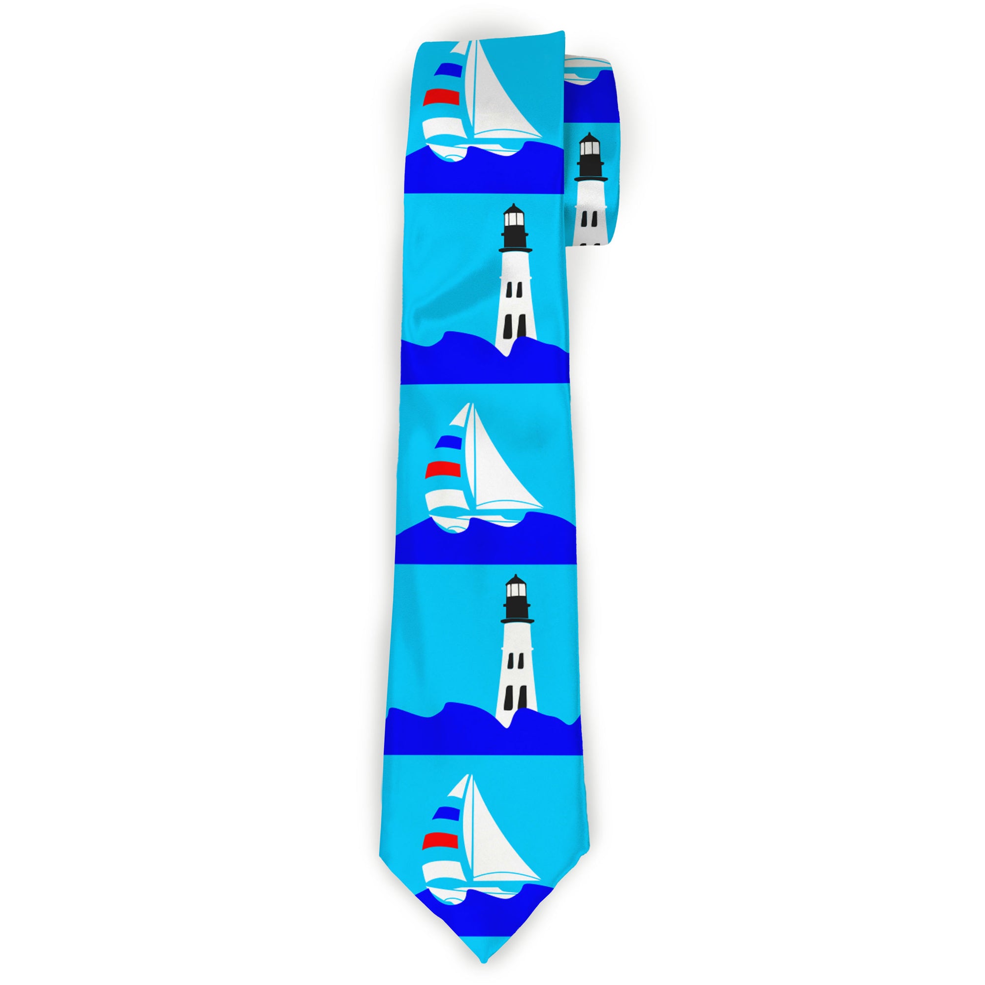 Buckle-Down Necktie - Boats on the Water Neckties Buckle-Down