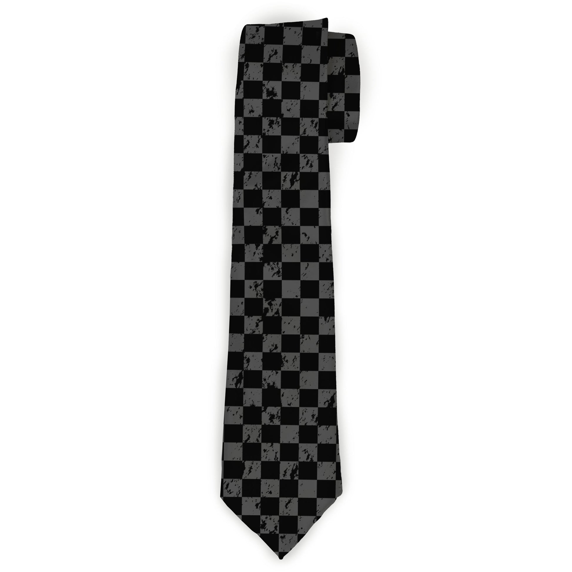 Necktie Standard - Checker Weathered Black/Gray Neckties Buckle-Down