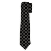 Buckle-Down Necktie - Checker Black/Gray Neckties Buckle-Down