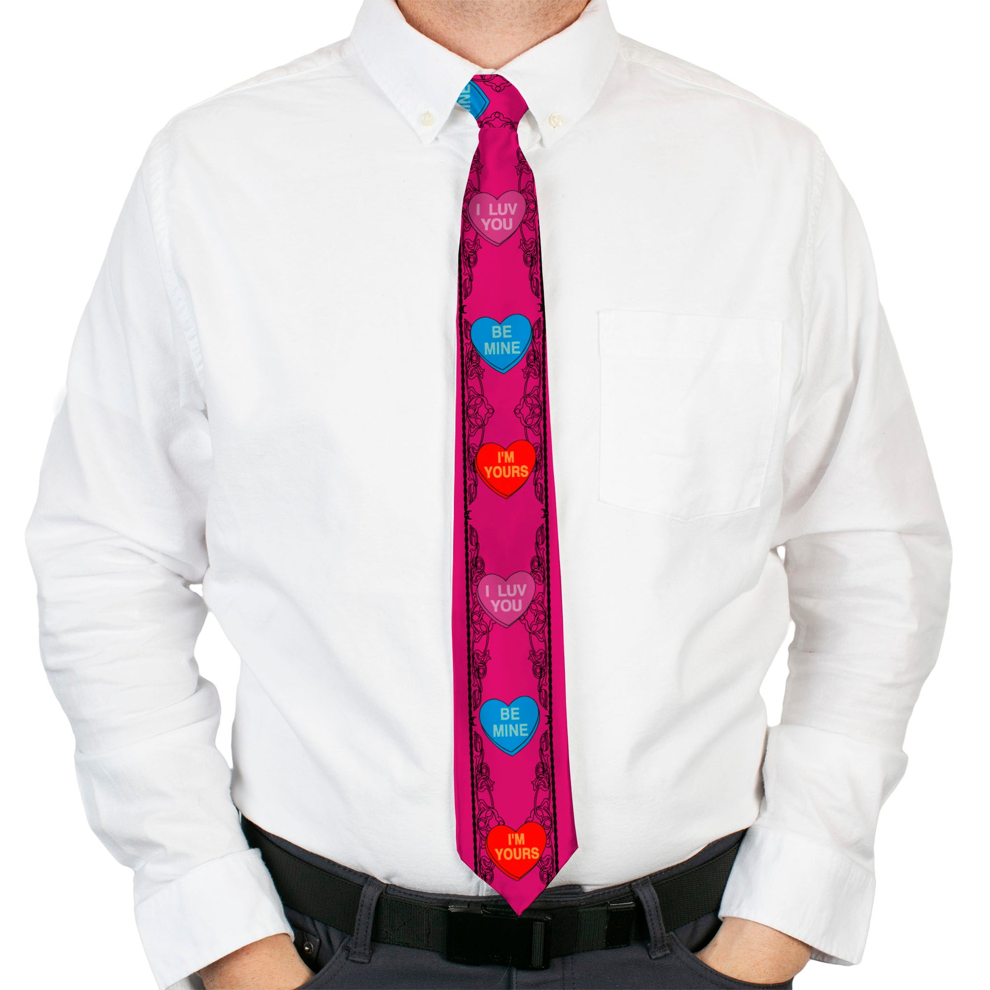 Buckle-Down Necktie - Candy Hearts Neckties Buckle-Down
