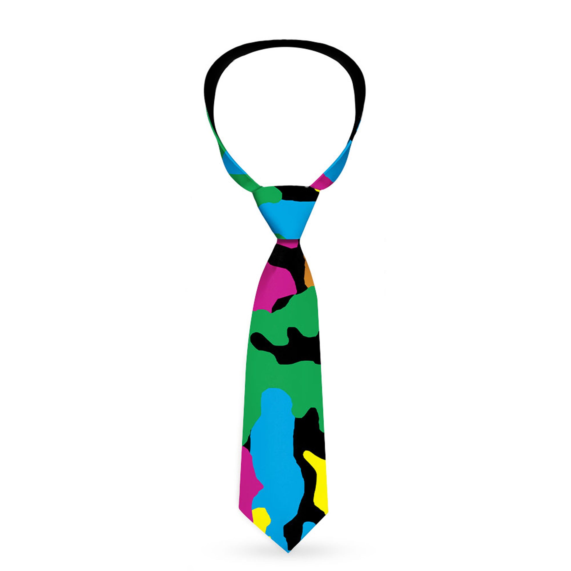 Buckle-Down Necktie - Camo Multi Neon Neckties Buckle-Down