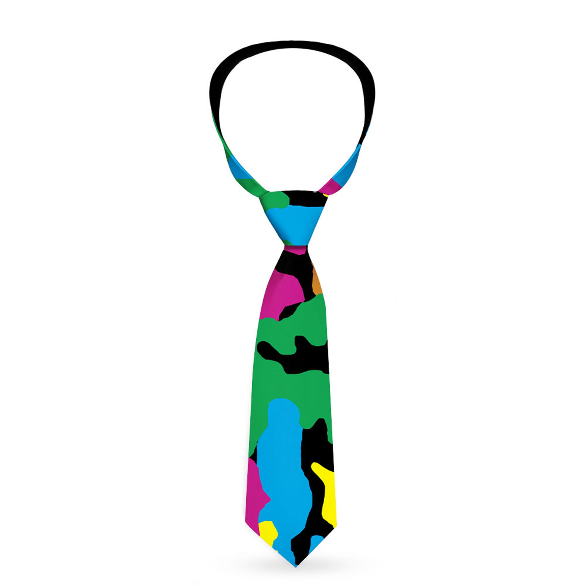 Buckle-Down Necktie - Camo Multi Neon Neckties Buckle-Down