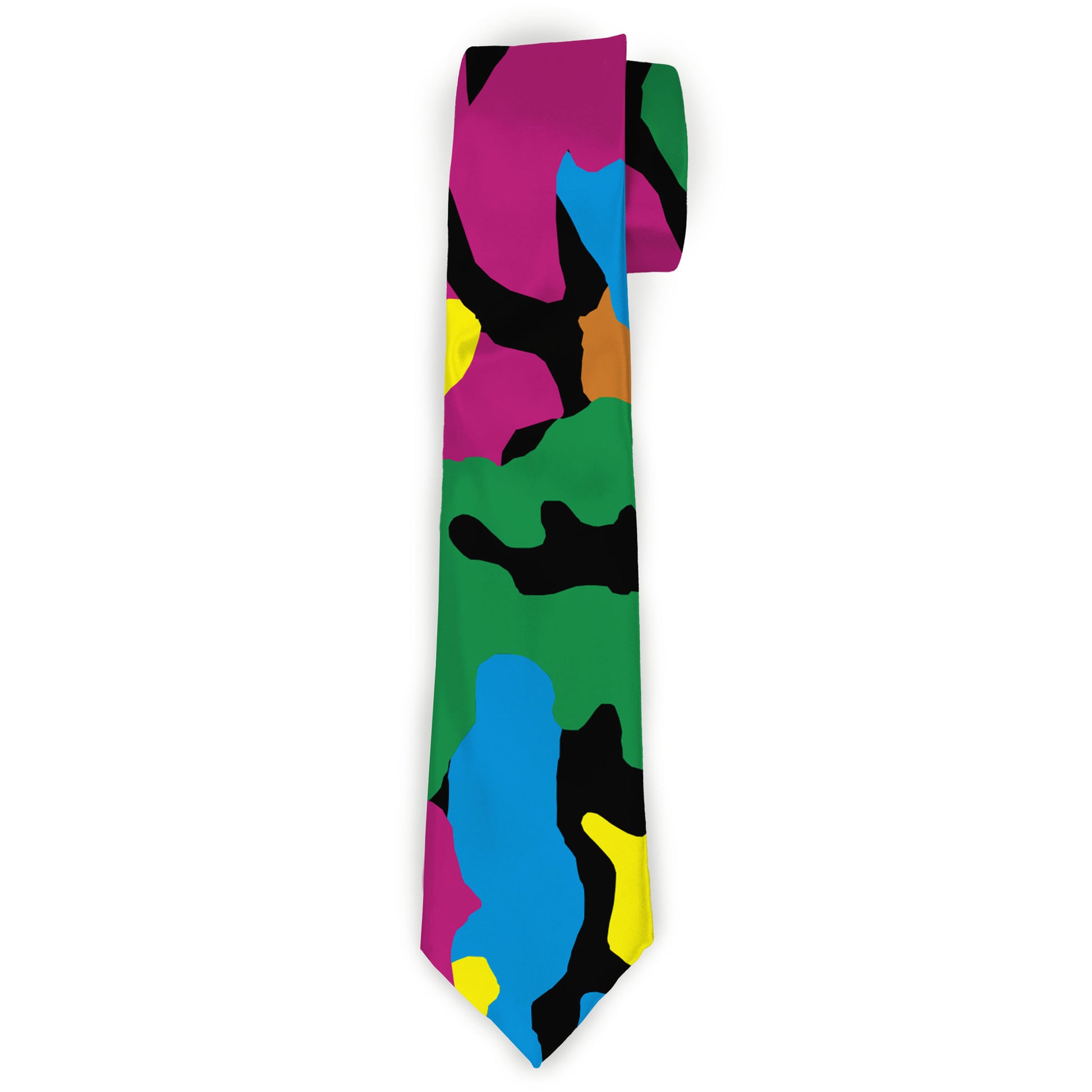 Buckle-Down Necktie - Camo Multi Neon Neckties Buckle-Down