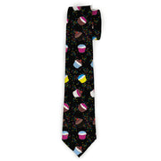 Buckle-Down Necktie - Cupcake Sprinkles Black/Multi Color Neckties Buckle-Down