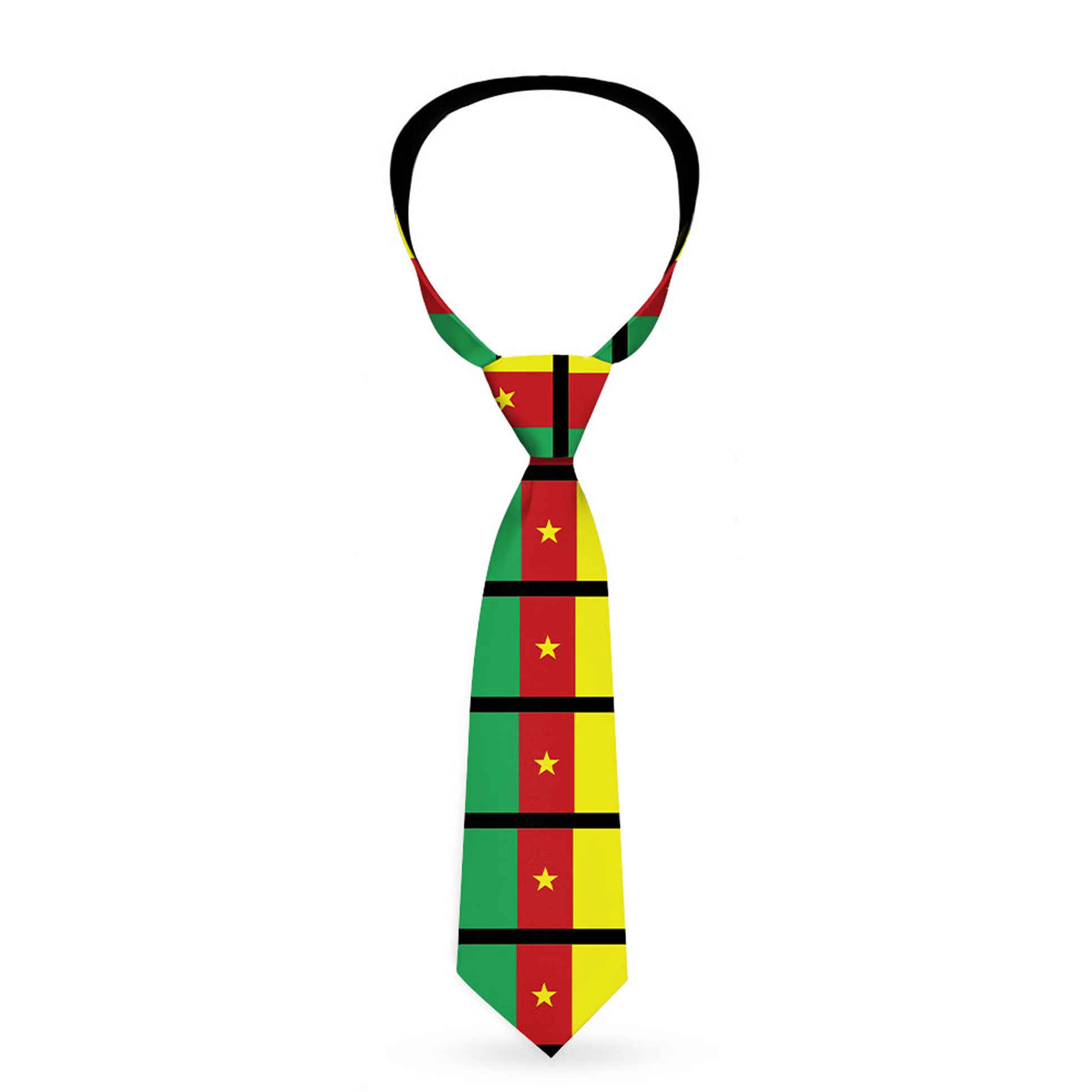 Buckle-Down Necktie - Cameroon Flags Neckties Buckle-Down
