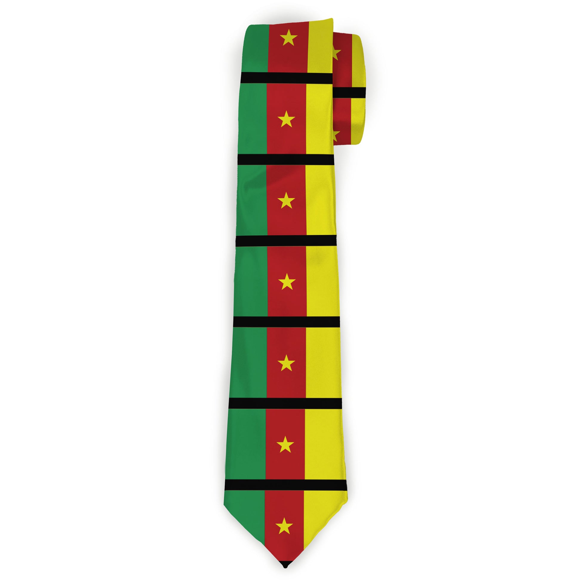 Buckle-Down Necktie - Cameroon Flags Neckties Buckle-Down