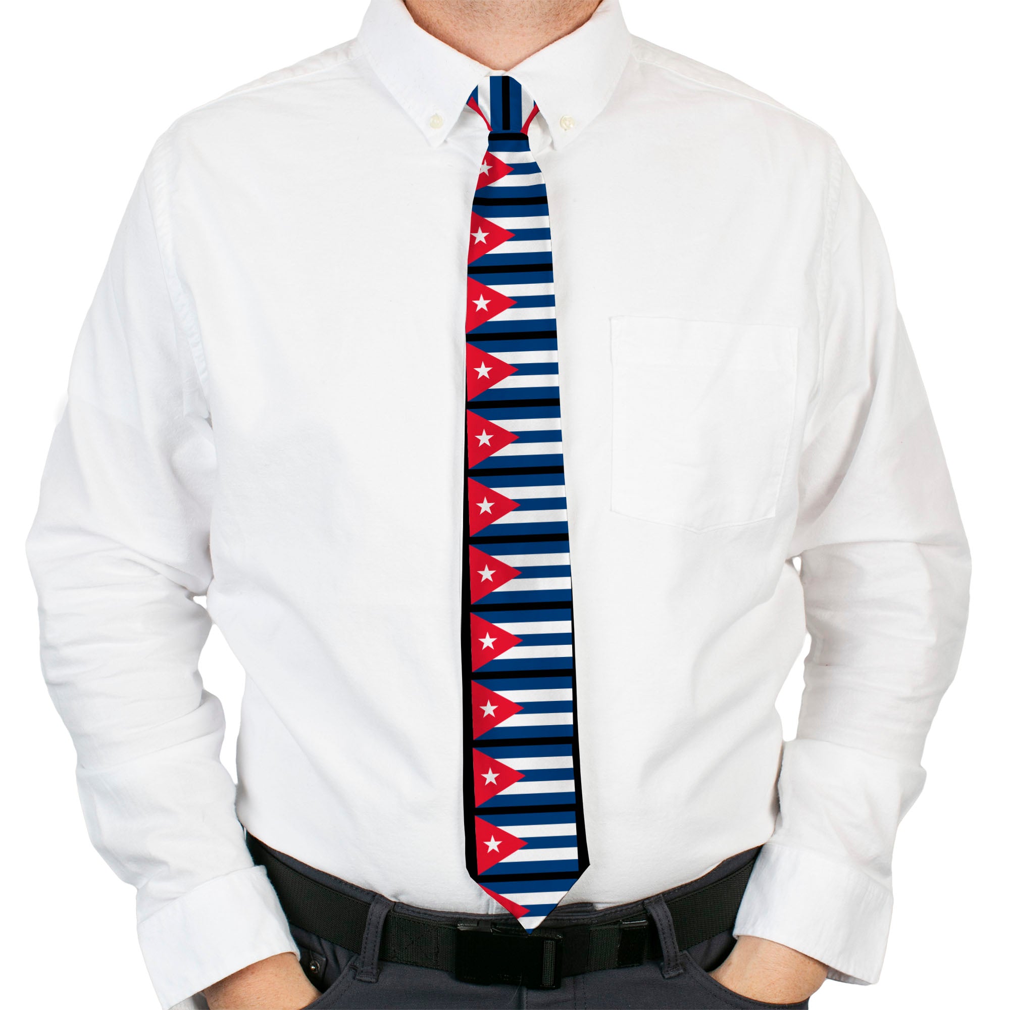 Buckle-Down Necktie - Cuba Flags Neckties Buckle-Down