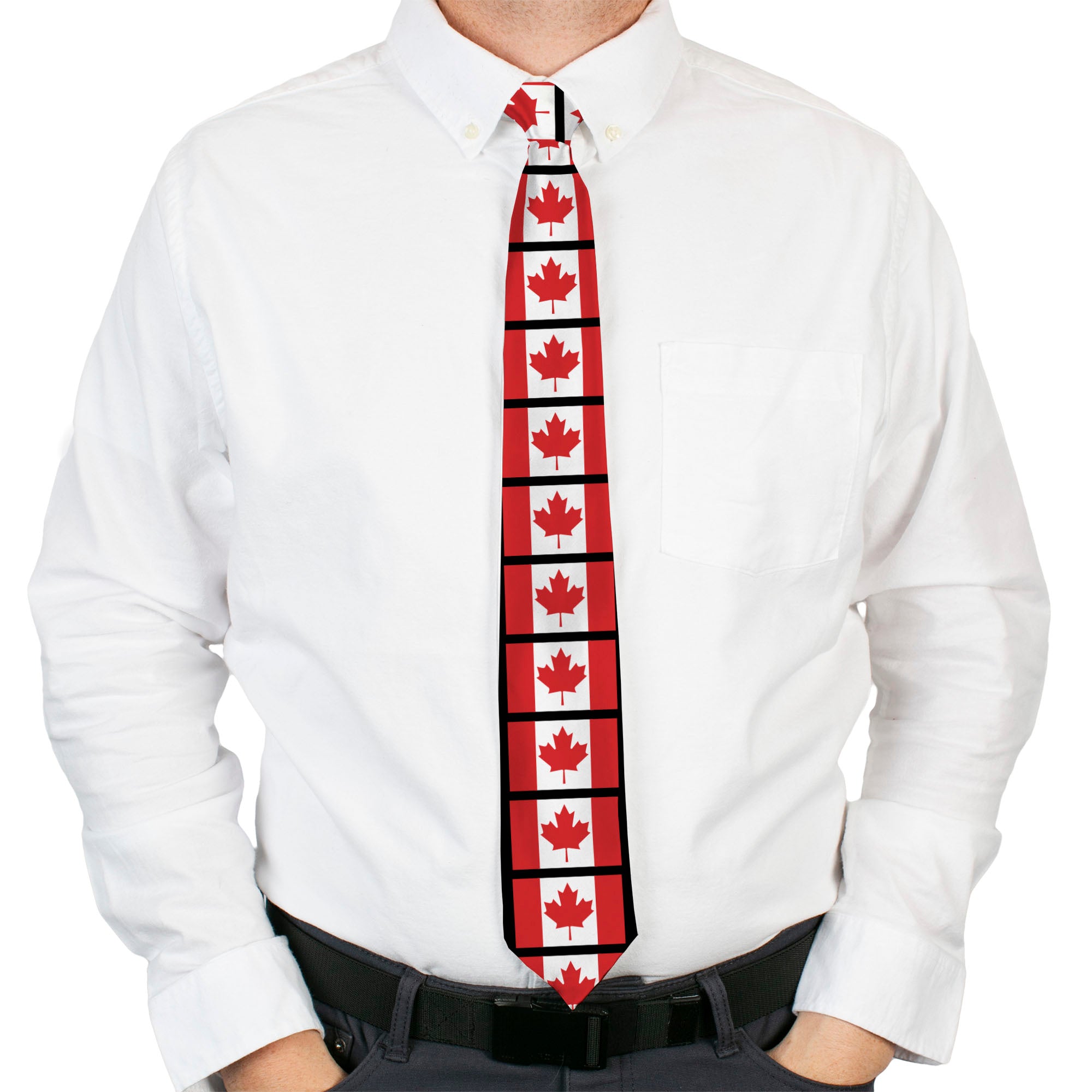 Buckle-Down Necktie - Canada Flags Neckties Buckle-Down