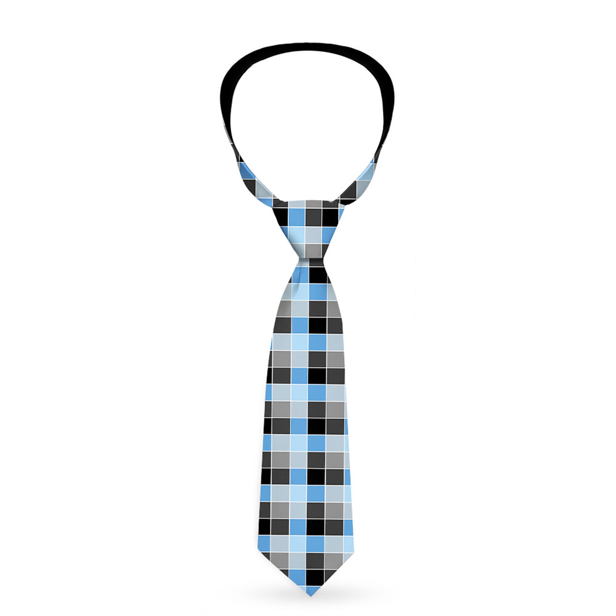 Buckle-Down Necktie - Checker Mosaic Blue Neckties Buckle-Down